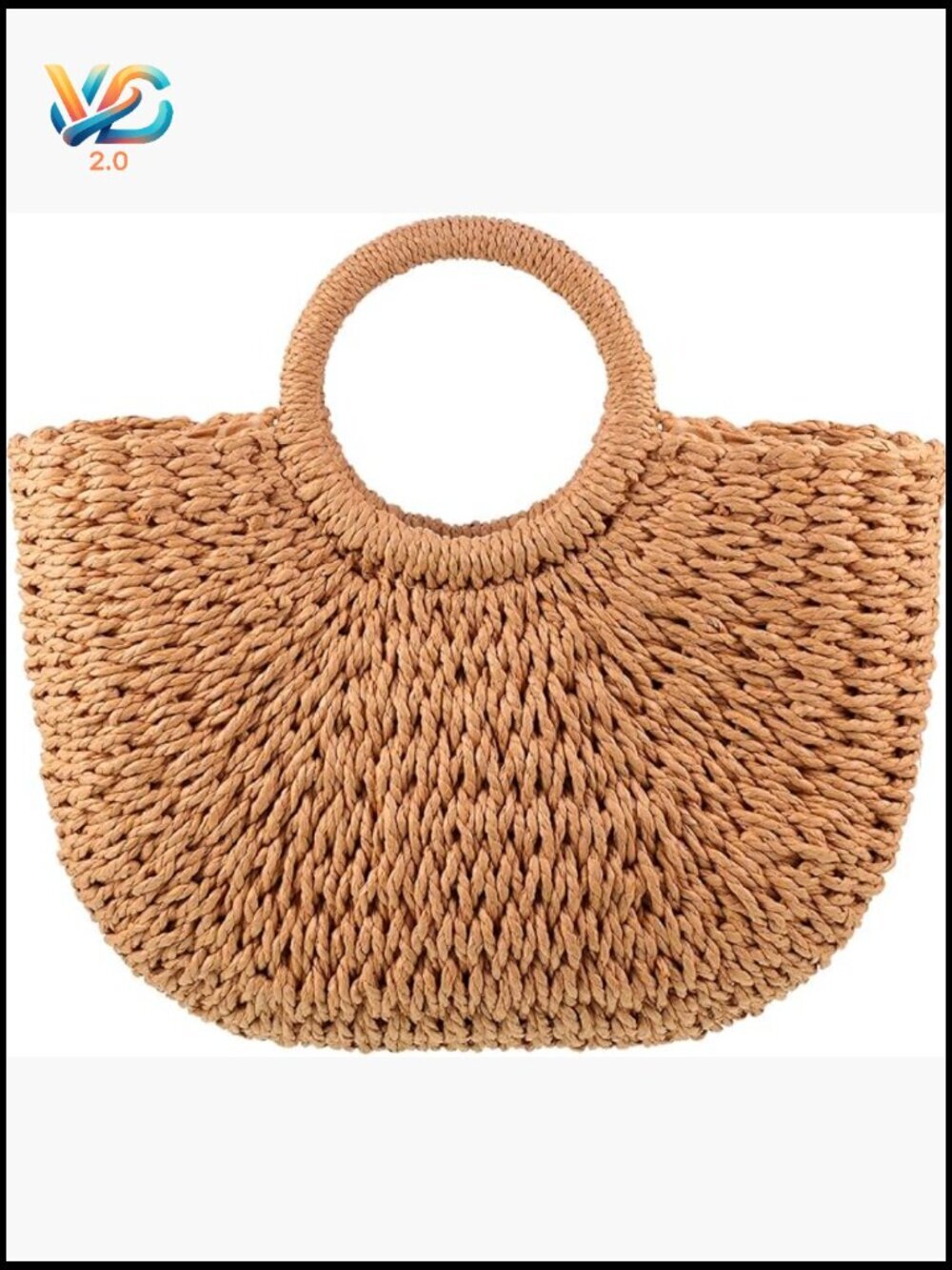 Woven Straw Tote Bag Handmade Summer Beach Bag Large Capacity Travel Accessory